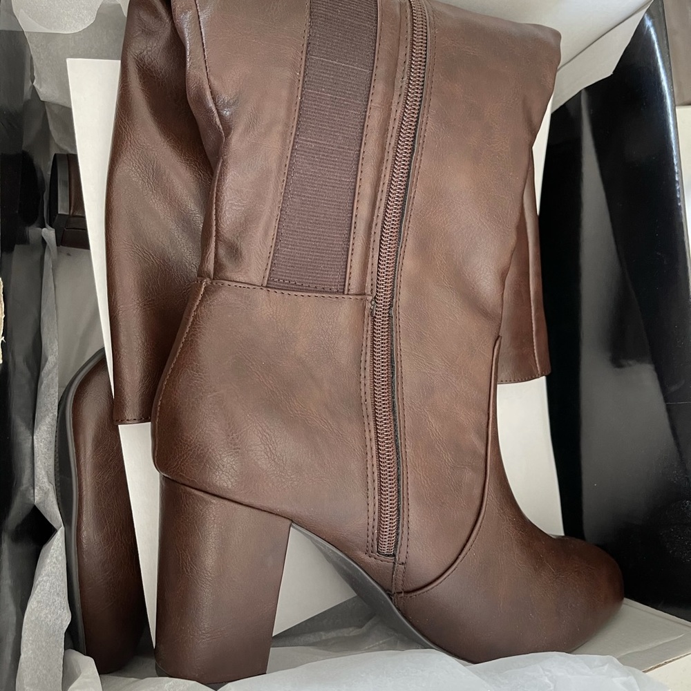Torrid Whiskey Heeled Knee High Boots